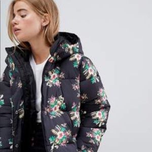 ASOS Floral Puffer Jacket